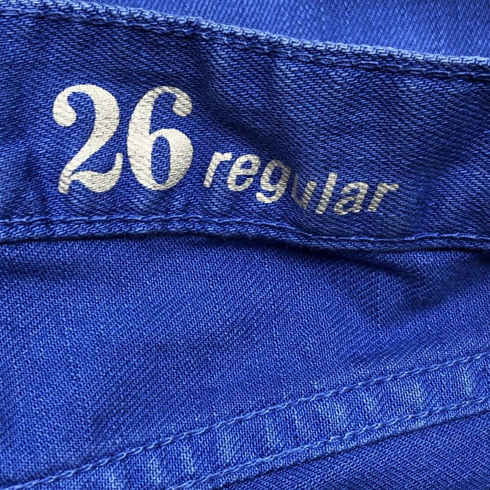 J. Crew Womens Jeans Size 26 RegularMatchstick Stretch Cobalt Blue Low Rise - Picture 10 of 12